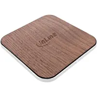 InLine Qi houtlader, draadloze snellader, 5/7,5/10W/15W, USB-C