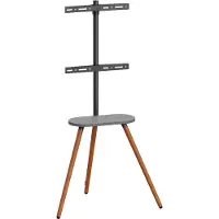 InLine woodstand II, TV-standaard met plank, voor TV 43"-65" (110-165 cm)
