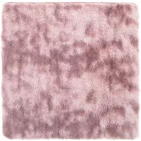 vidaXL Hoogpolig vloerkleed NAVARRA 240x240 cm polyester stoffig roze
