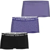Björn Borg shorts - paars/zwart (set van 3) Slip Meisjes Stretchkatoen - maat 158