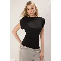 Trendyol TRENDYOLMİLLA Dames Zwart Effen Mouwloos Getailleerd Blouses