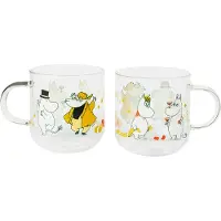 Arabia Mumin glazen mok Kärleksgåva, 30 cl, 2-pack