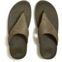 FitFlop Lulu Shimmerglitz teenslippers GROEN - Maat 41