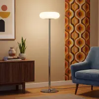 Osram Vloerlamp Decor Lunea, dimbaar, wit / opaal, Woon-/ Eetkamer, metaal, Modern, vloerlamp
