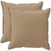 vidaXL Kussensloop 2 st HOUTEN Taupe 60 x 60 cm Polyester