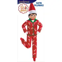 The Elf On The Shelf Claus Couture: SATIJNEN PYJAMA 23x10cm, kledijset voor scout elf, 3+