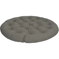 vidaXL Papasan Stoel Kussen VIANEN 100% Polyester Grijs Ø 130 x 12 cm