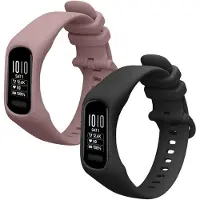 Kwmobile 2x horlogebandjes geschikt voor Garmin vivosmart 5 / Smart 5 bandje - Smartwatch bandjes van TPU - Activity tracker horloge band in donkerblauw / lavendel