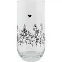 Clayre & Eef Waterglas 280 ml Glas Bloemen