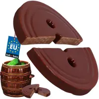 KOTARBAU Verzwaringssteen ⌀ 21 cm - Gewicht voor Zuurkoolpot - Bruin Gewicht voor Fermentatiepot - voor Keramische Fermentatiepot - Tweedelig - Steengoed