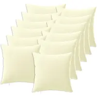 vidaXL Kussensloop 12 st HEERLEN Crèmekleurig 40 x 40 cm Polyester
