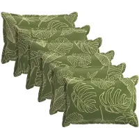 vidaXL Kussensloop 6 st HOUTEN Blad Design 40 x 60 cm Polyester