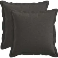 vidaXL Kussen met kussen HOUTEN 2 st Donkergrijs Faux Linnen