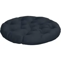 vidaXL Hangstoel Kussen VIANEN 100% Polyester Donkerblauw Ø 80 x 12 cm