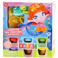 Playgo klei speelset diep in de zee - 6 potjes kleurrijke klei.