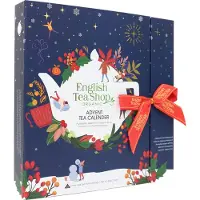 English Tea Shop - – Adventskalender Thee Book Style Blauw – 25 Biologische Theezakjes – 13 Unieke Smaken – Cadeau Idee
