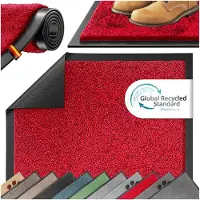 Kesser Schoonloopmat - Antislip deurmat binnen en buiten - Wasbaar tot 30 °C - Bordeauxrood 60x90 cm