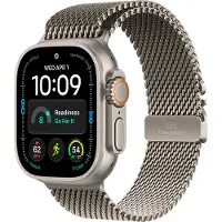 Apple Watch Ultra 4 - 49mm - Natural Titanium - Natural Milanese Loop - M