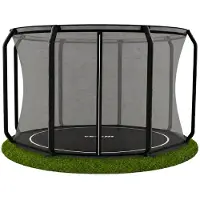 VirtuFit GroundLevel Trampoline - Met Veiligheidsnet - Rond - Ø366 cm - Ingraaftrampoline - Voor Kinderen - Zwart