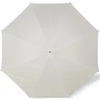 L-merch - Automatic Umbrella With Wooden Handle - White - Ø ca. 104 cm