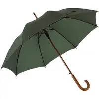 L-merch - Automatic Umbrella With Wooden Handle Boogie - Dark Green - Ø approx. 103 cm