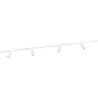 LEDVION - LED Railverlichting 2M + 4 Railspots (5W - 2700K - Wit - Dimbaar) - 1-Fase