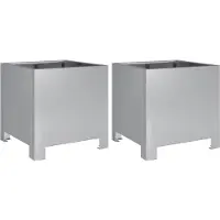 vidaXL Plantenbakken 2 st 30x30x30 cm gegalvaniseerd staal