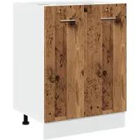 vidaXL Onderkast Lyon 60x46x81,5 cm bewerkt hout oud houtkleurig