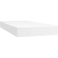 vidaXL Pocketveringmatras medium 100x200x20 cm kunstleer wit
