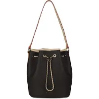 Bugatti schoudertas Ella Bucket Bag Dark Brown donkerbruin