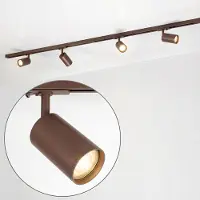 LumenXL 1-fase railsysteem set van 1,5 meter met Jill spots, bruin