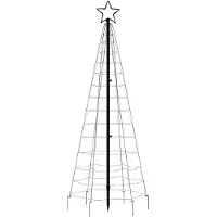 vidaXL LED-kerstboom met spikes 220 LED's warm wit 180 cm