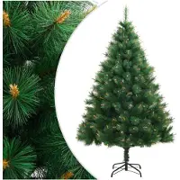 vidaXL - Kunstkerstboom - met - scharnieren - en - standaard - 150 - cm