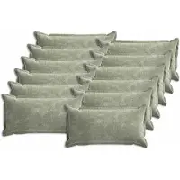 vidaXL Kussensloop 12 st HOUTEN Groen 40 x 80 cm Chenille Stof