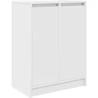vidaXL Schoenenkast 57x34x76 cm bewerkt hout wit