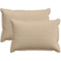 vidaXL Kussensloop 2 st HOUTEN Taupe 50 x 75 cm corduroy