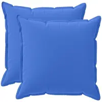 vidaXL Kussensloop 2 st HOUTEN Koninklijk Blauw 80 x 80 cm Polyester