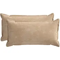 vidaXL Kussensloop 2 st HOUTEN Taupe 40 x 70 cm Chenille Stof