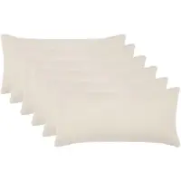 vidaXL Kussensloop 6 st HEERLEN Crèmekleurig 40 x 80 cm Bouclé
