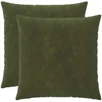 vidaXL Kussensloop 2 st HEERLEN Groen 65 x 65 cm Microfiber Fleece