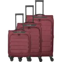 Travelite Skaii 4 wielen Kofferset 3-delig met uitbreidingsplooi rood
