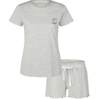 Louise Dames korte pyjama set shortama gestreept