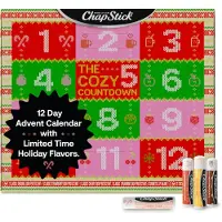 Chapstick Adventskalender – Cozy Countdown to Christmas – 12-Pack Lippenbalsem Cadeauset