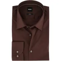 HUGO BOSS BOSS Black overhemd bruin stretch