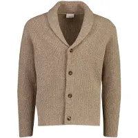 Profuomo vest camel gemeleerd gebreid