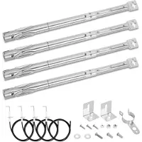 Famanu – Universele Branders van RVS voor Gasbarbecue, 35.5 tot 48.3 cm, 4 Stuks