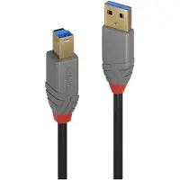 Lindy 36743 USB 3.0 Kabel Typ A/B Anthra Line M/M 3m