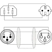 Procab CAB400 XLR (m) - XLR (v) signaal en voedingskabel (3x 1,00mm2) - 20 meter