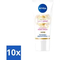 Nivea 10 x - Handcrème - Luminous630 Tegen Vlekken - SPF 15 - Tegen pigmentvlekken - Voor jonger ogende handen - 50 ml - Voordeelverpakking - 10 stuks