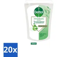 Dettol 20 x - Wasgel Navulling - Hydrate - Aloë Vera & Bamboe - 250 ml - Voordeelverpakking - 20 stuks